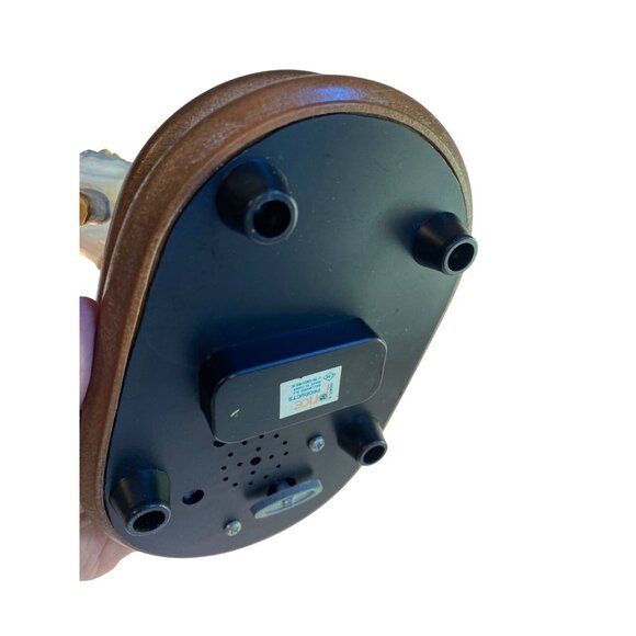 Vintage Carousel Horse Music Box Figurine With Floral Accents & Wooden Base - Picture 6 of 6